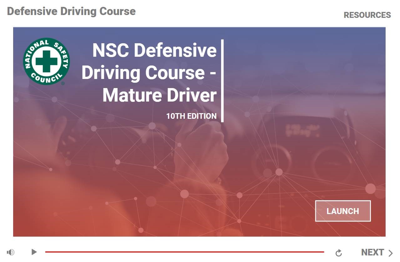 Defensive Driving Mature Driver Online