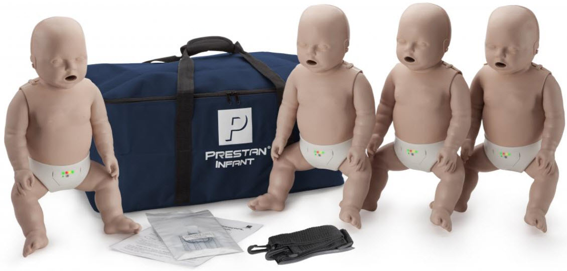 Prestan Infant CPR/AED Train Manikins Medium Skin Tone - 4 Pack