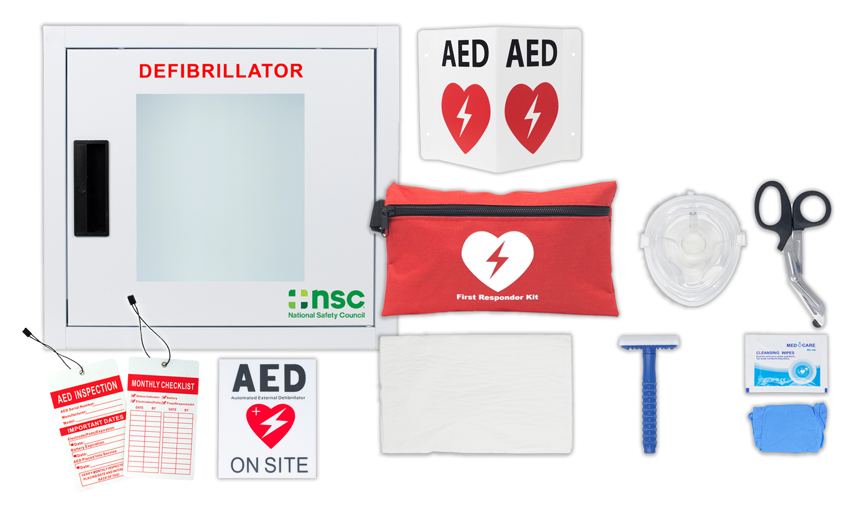 AED Cabinet Accessory Bundle - Non-Alarmed
