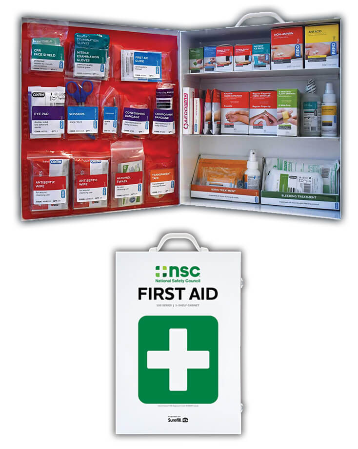 First Aid Kit Metal Cabinet A - 3-Shelf